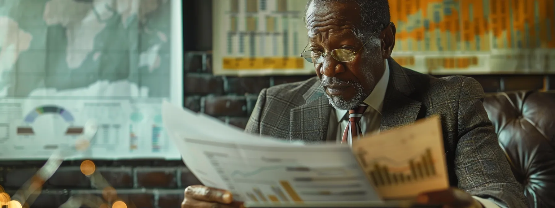 a focused and modern office setting displays a confident real estate agent reviewing digital documents on a sleek laptop, surrounded by charts and market analysis, symbolizing the strategic navigation of the sale process with an outdated mortgage in oregon.