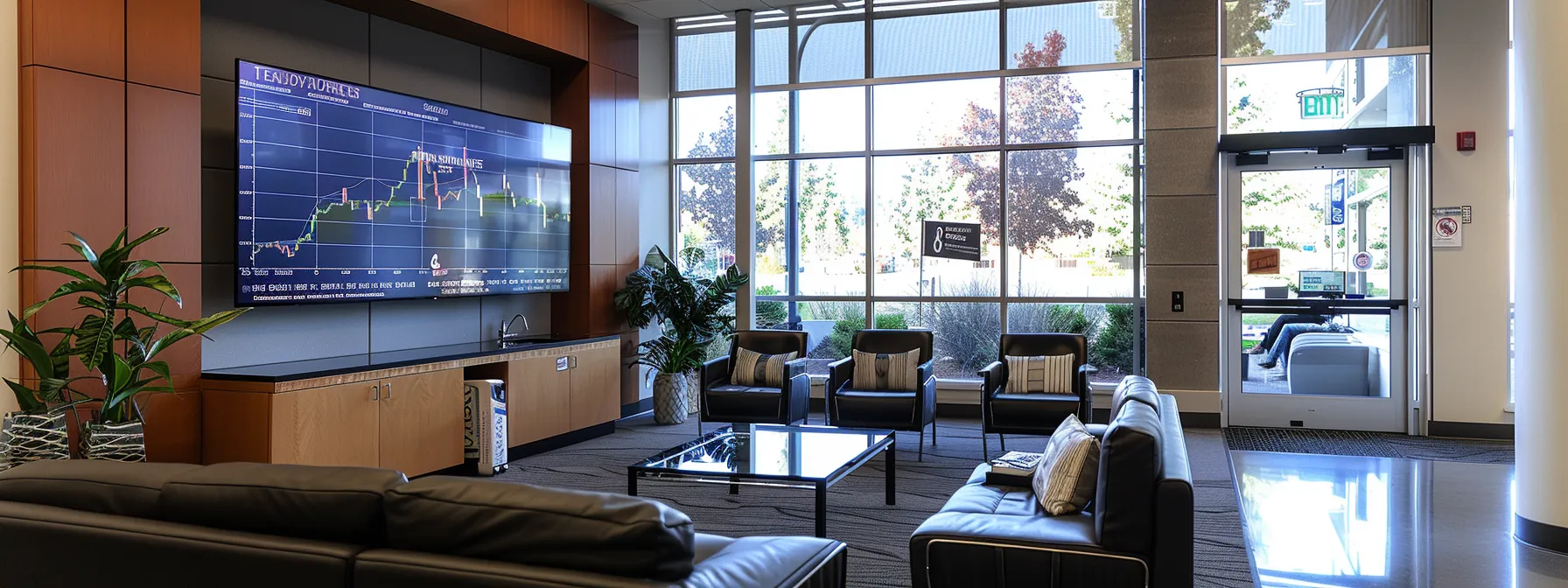 a modern office setting showcases an expert financial advisor presenting a digital chart filled with declining equity and refinancing challenges to a concerned homeowner, highlighting the complexities of outdated mortgages in oregon.