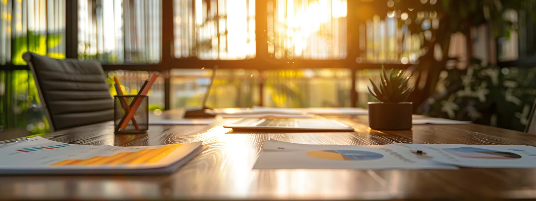 a modern, well-lit office space features a sleek conference table surrounded by brochures and market analysis charts, capturing a discussion among real estate professionals exploring various selling strategies for outdated mortgage properties in oregon.
