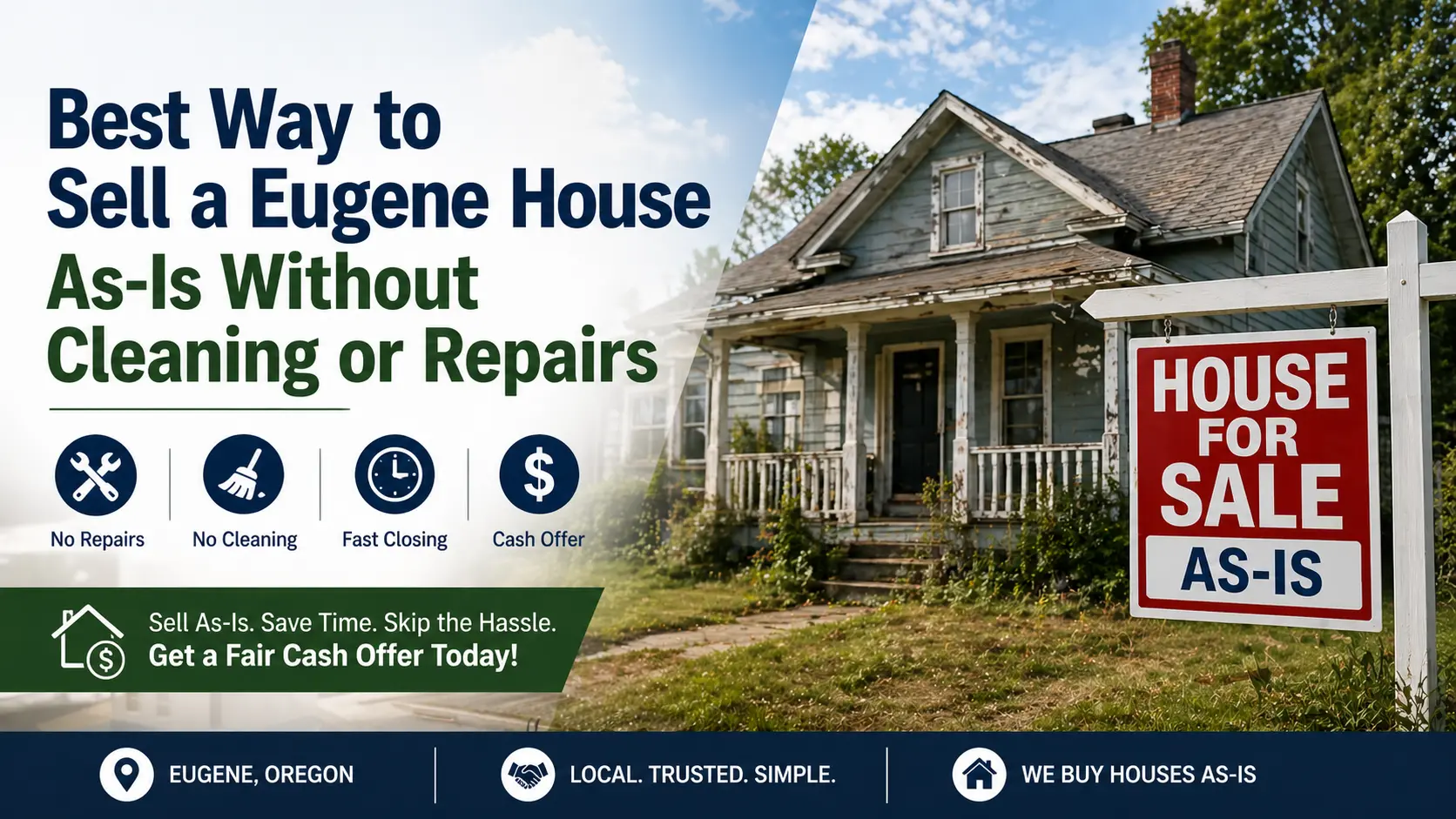 Best Way to Sell a Eugene House As-Is Without Cleaning or Repairs