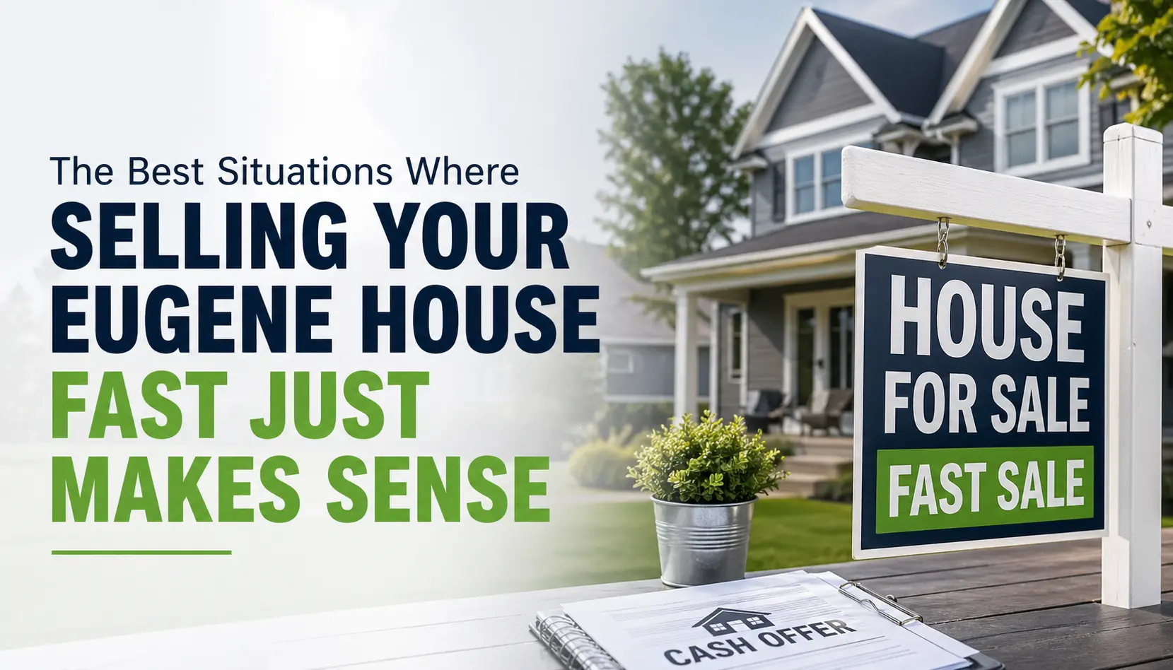 The Best Situations Where Selling Your Eugene House Fast Just Makes Sense